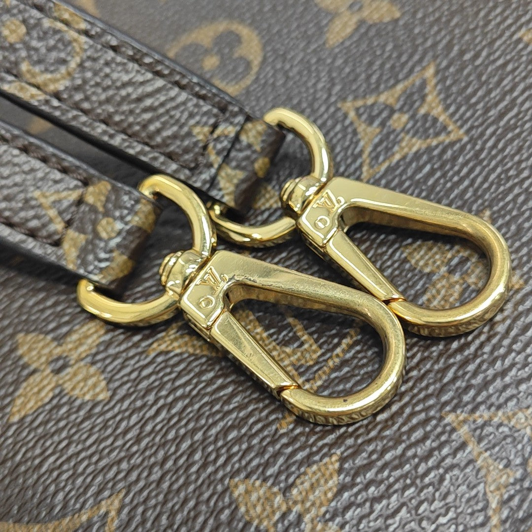 MONTAIGNE BB Monogram Coated Canvas Brown