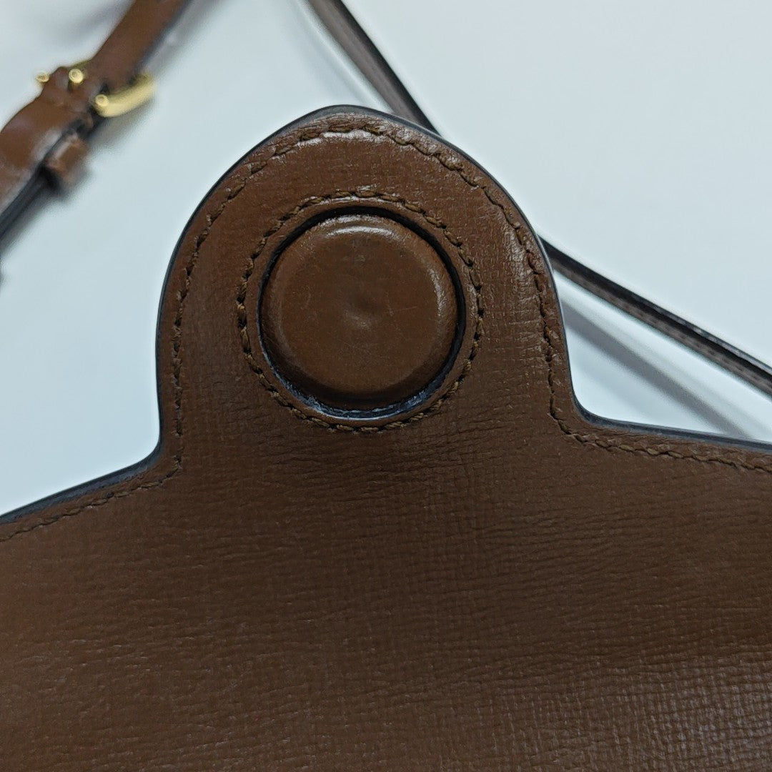 Horsebit 1955 Mini Monogram Coated Canvas Beige