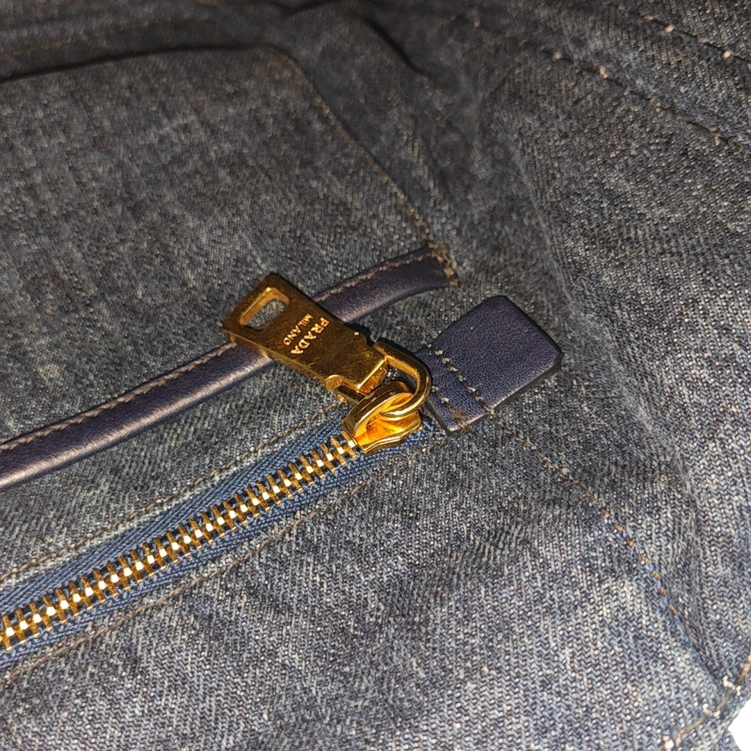 Denim Quilted Denim Blue
