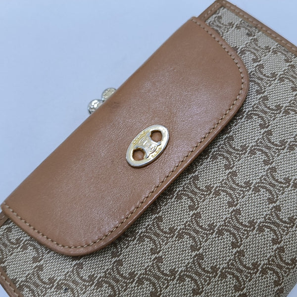 Coated Canvas Wallet Brown