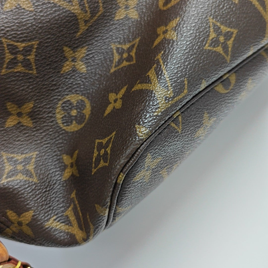 NEVERFULL MM Monogram Coated Canvas Brown