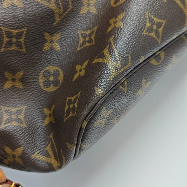 NEVERFULL MM Monogram Coated Canvas Brown
