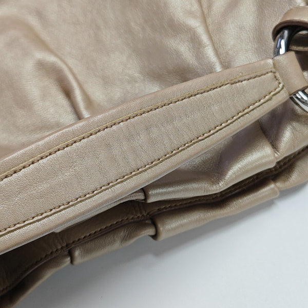 Calfskin Top Handle Bag Beige