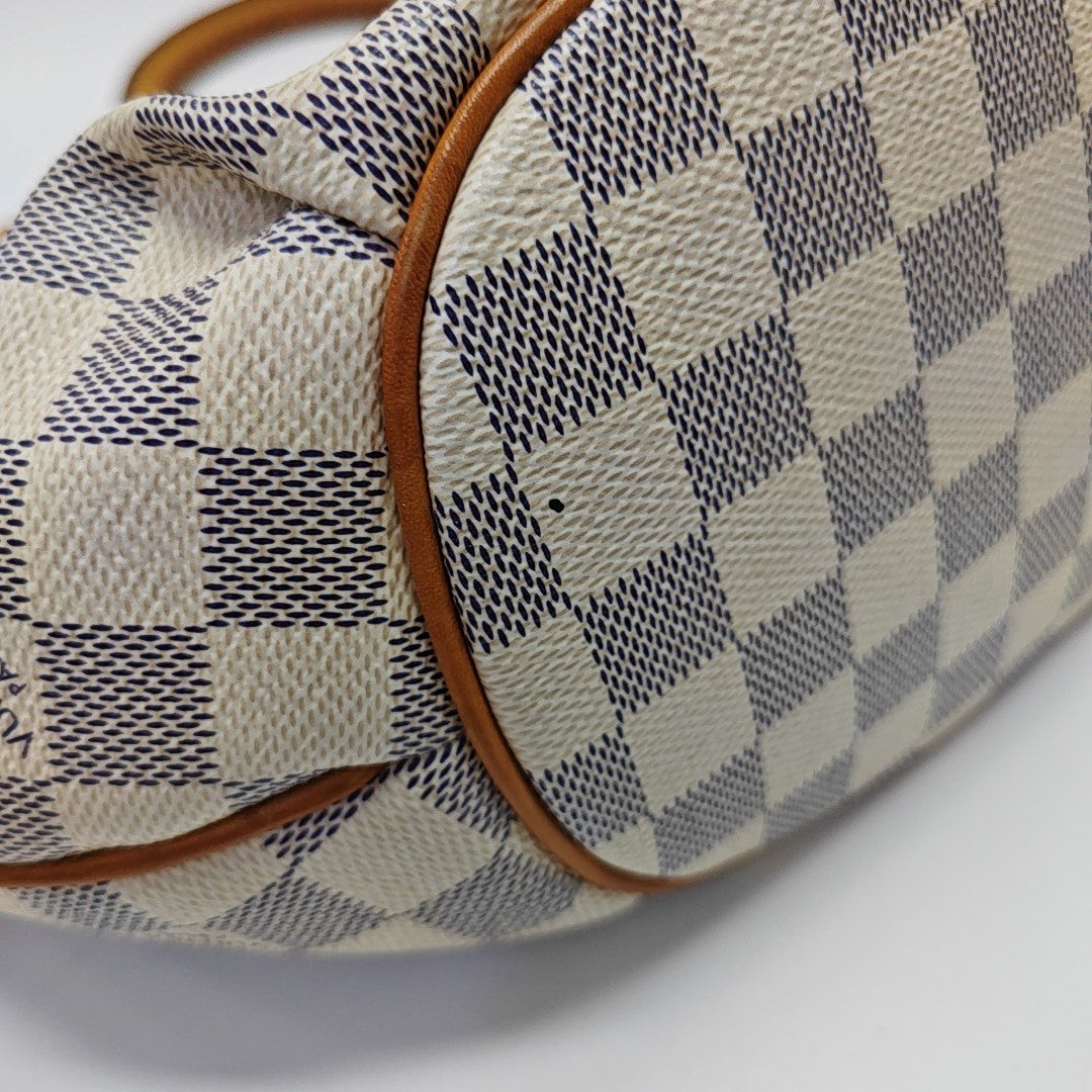 RIVIERA PM Damier Azur Coated Canvas White