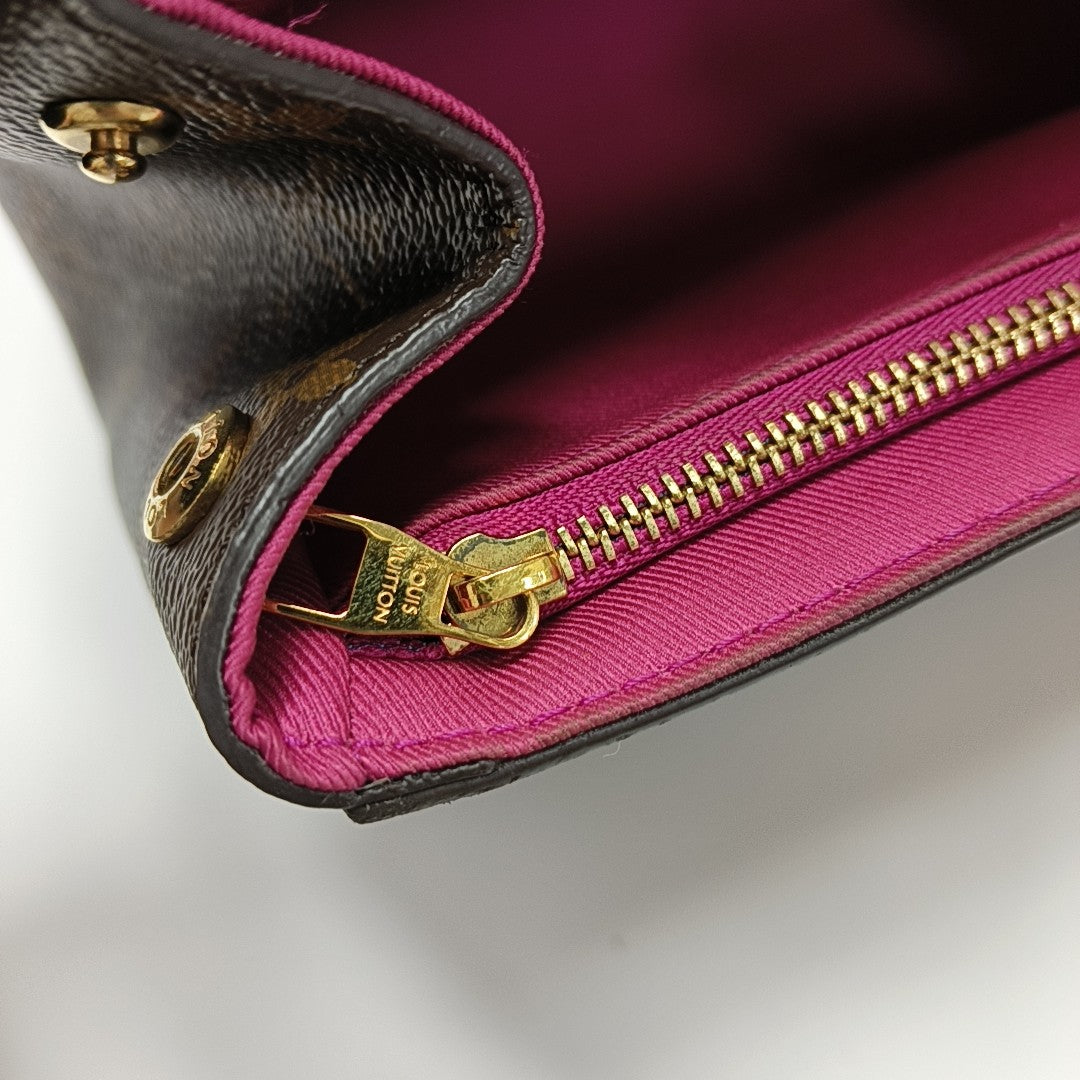 CLUNY PM Monogram Coated Canvas Brown
