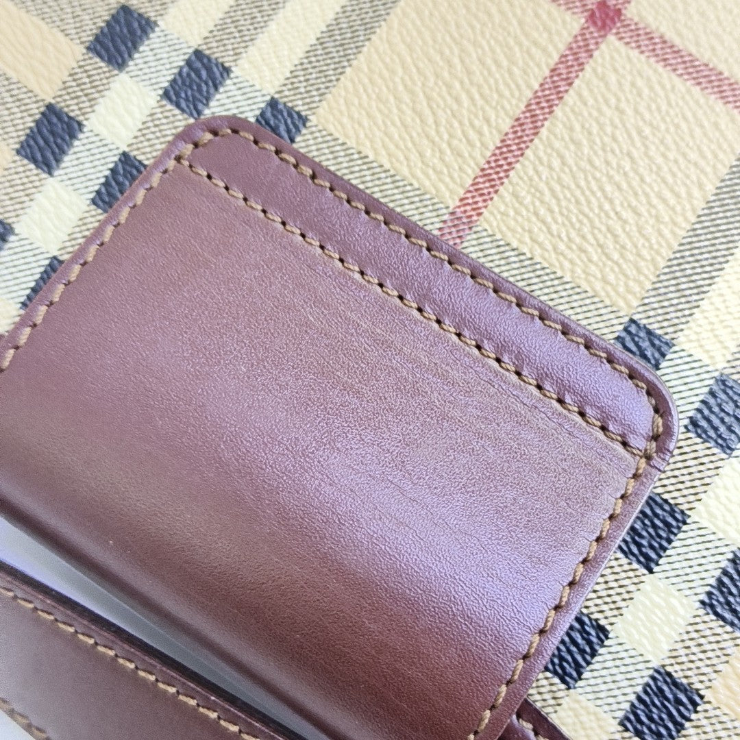 Coated Canvas Shoulder Bag Beige