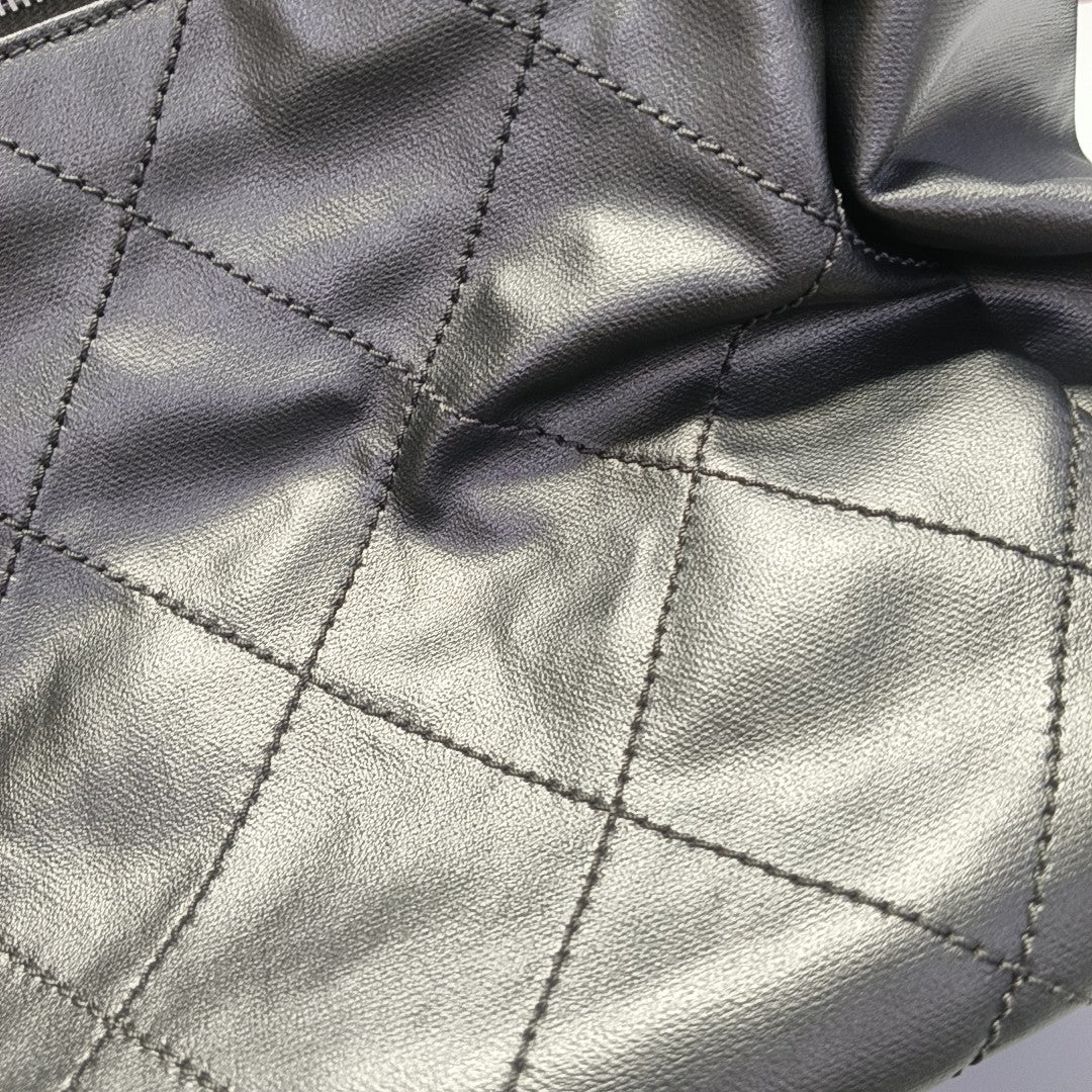 PARIS BIARRITZ Large Quilted Coated Canvas Gray