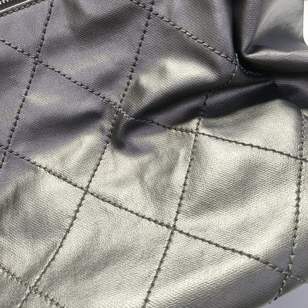PARIS BIARRITZ Large Quilted Coated Canvas Gray