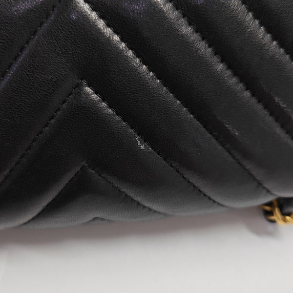 CLASSIC FLAP Mini Chevron Lambskin Black
