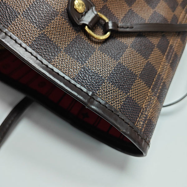 NEVERFULL MM Damier Ebene Coated Canvas Brown
