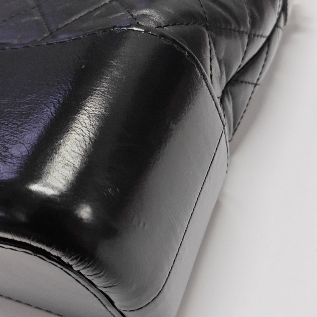 GABRIELLE Medium Quilted Calfskin Black