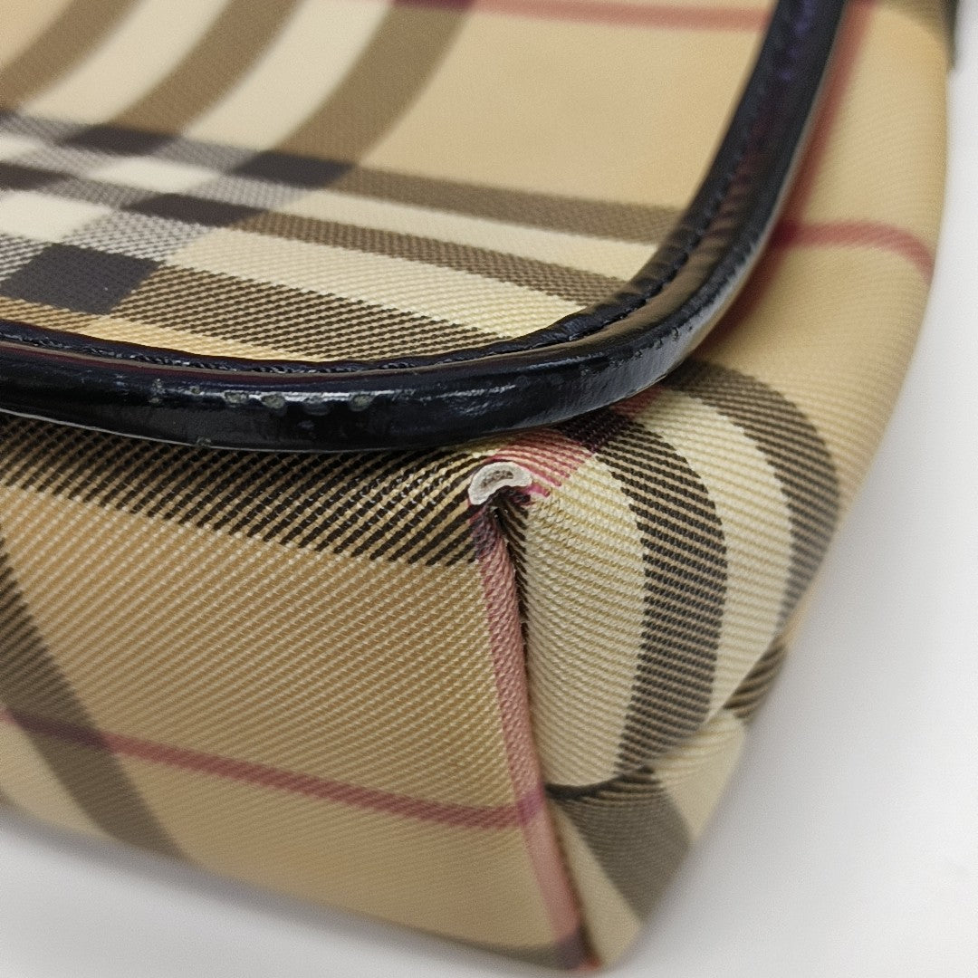 Coated Canvas Crossbody Bag Beige