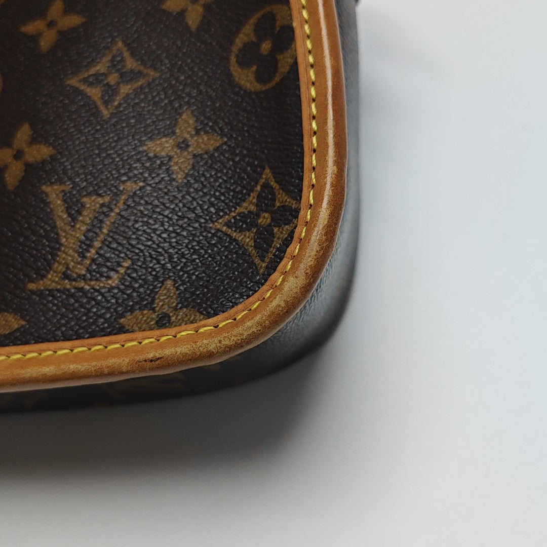 SOLOGNE PM Monogram Coated Canvas Brown