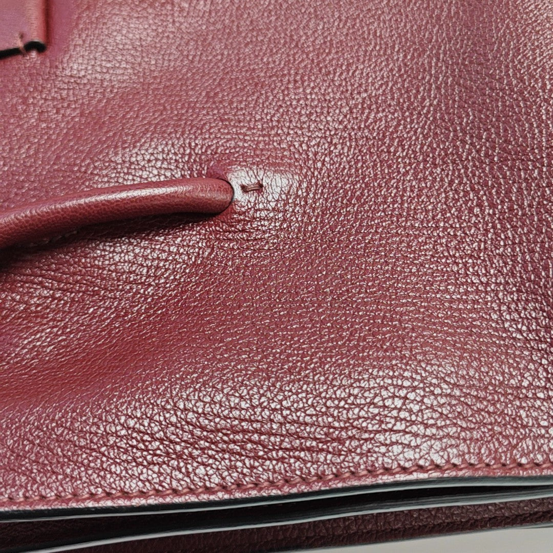 Calfskin Shoulder Bag Red