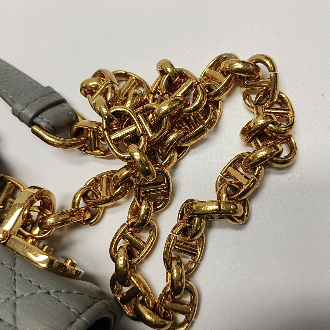 Dior Caro Small Cannage Calfskin Blue