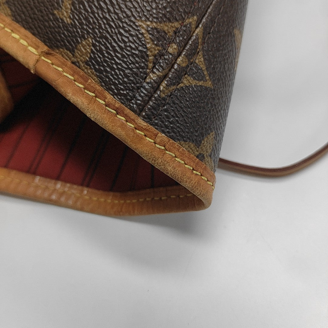 NEVERFULL MM Monogram Coated Canvas Brown