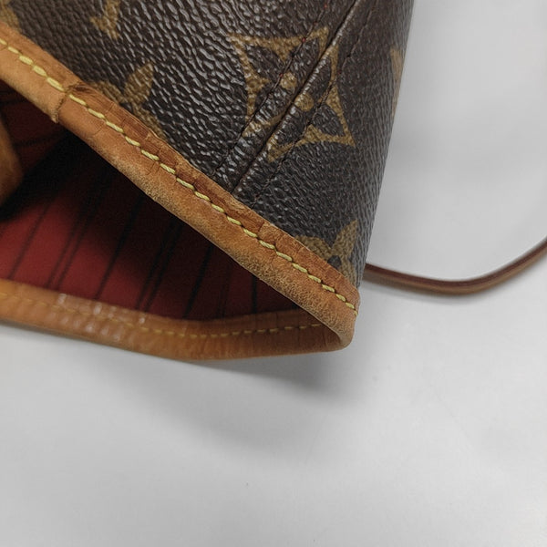 NEVERFULL MM Monogram Coated Canvas Brown