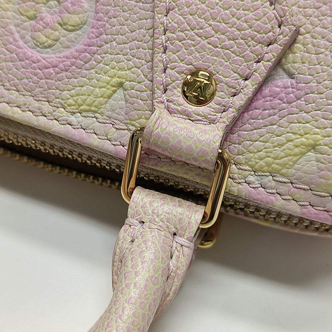 SPEEDY Nano Monogram Calfskin Pink