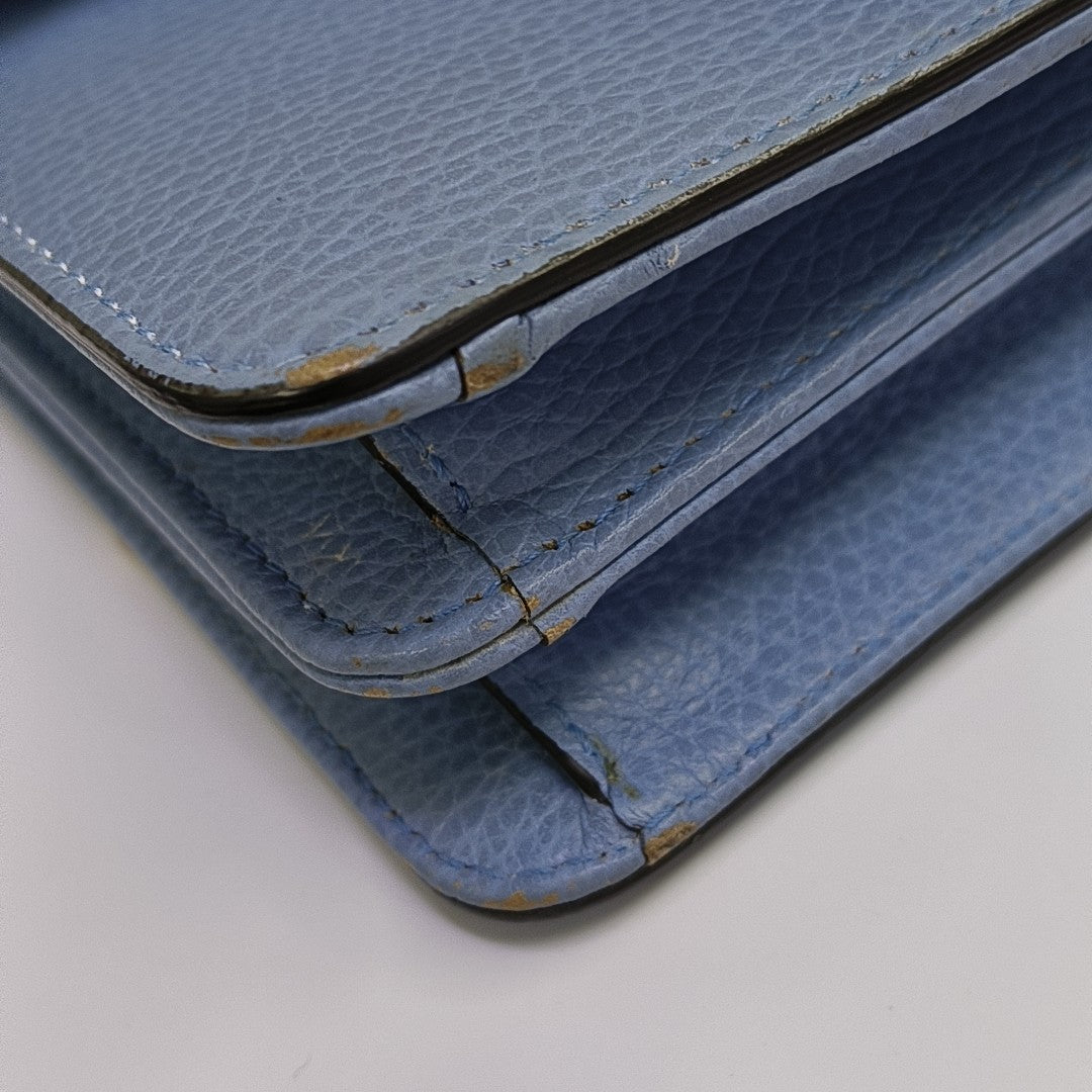 Interlocking G Small Calfskin Blue