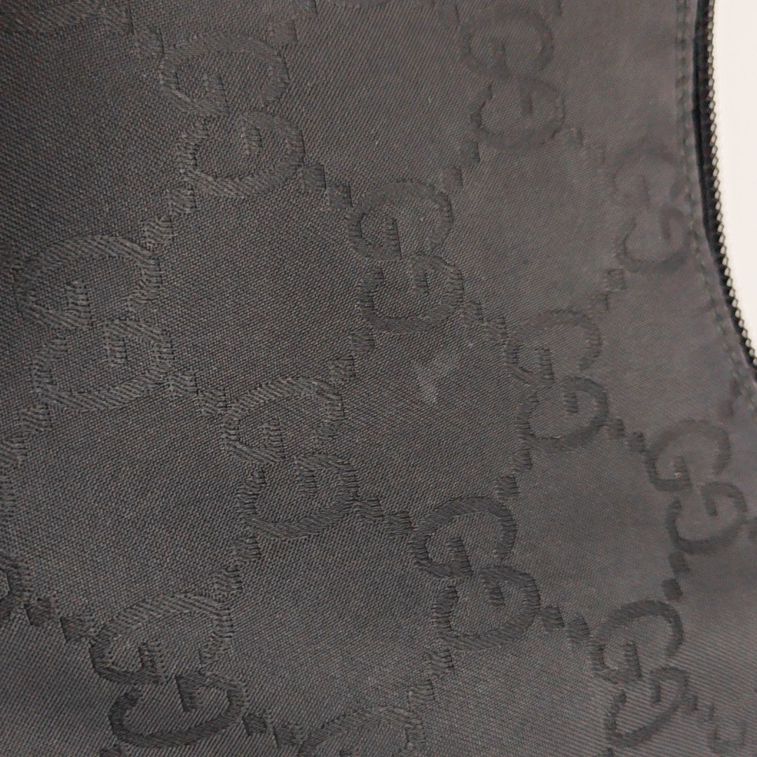 Monogram Canvas Shoulder Bag Black