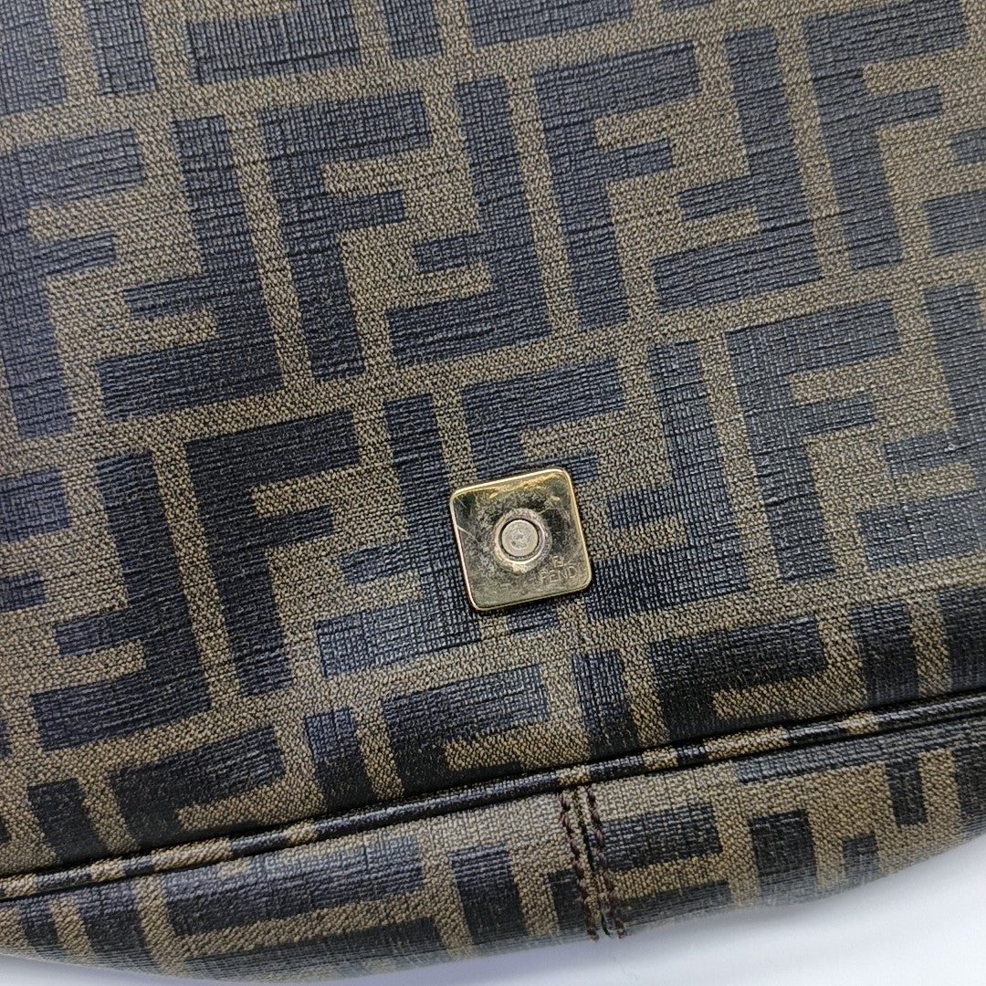 Coated Canvas Shoulder Bag Beige