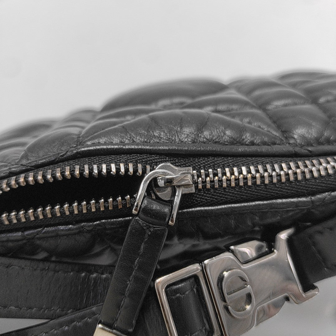 Diortravel Nomad Small Cannage Calfskin Black