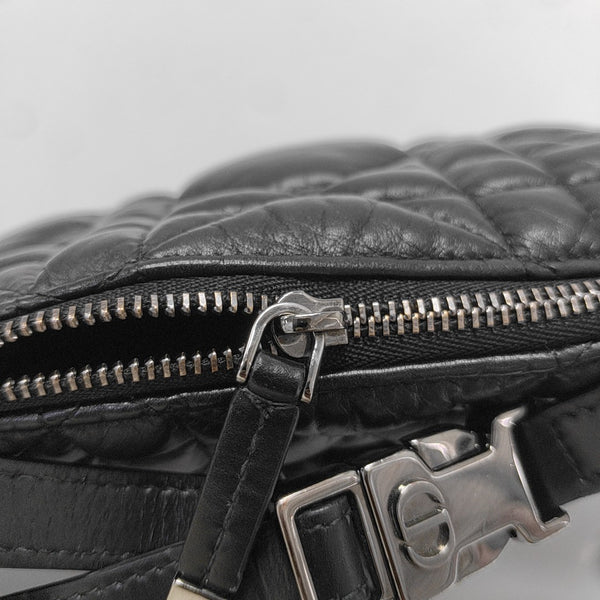 Diortravel Nomad Small Cannage Calfskin Black
