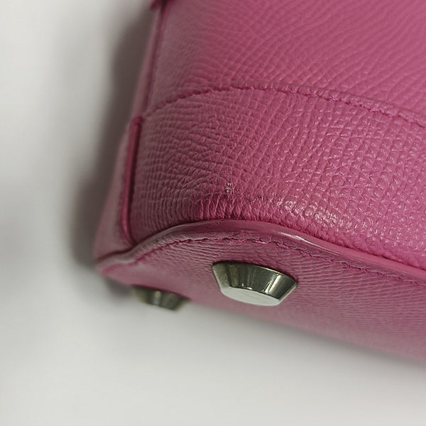 Top Handle Calfskin Red