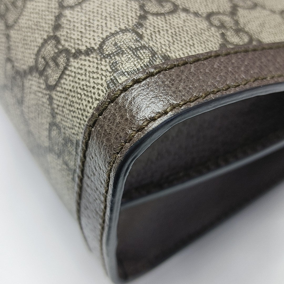 Ophidia Small Monogram Coated Canvas Beige