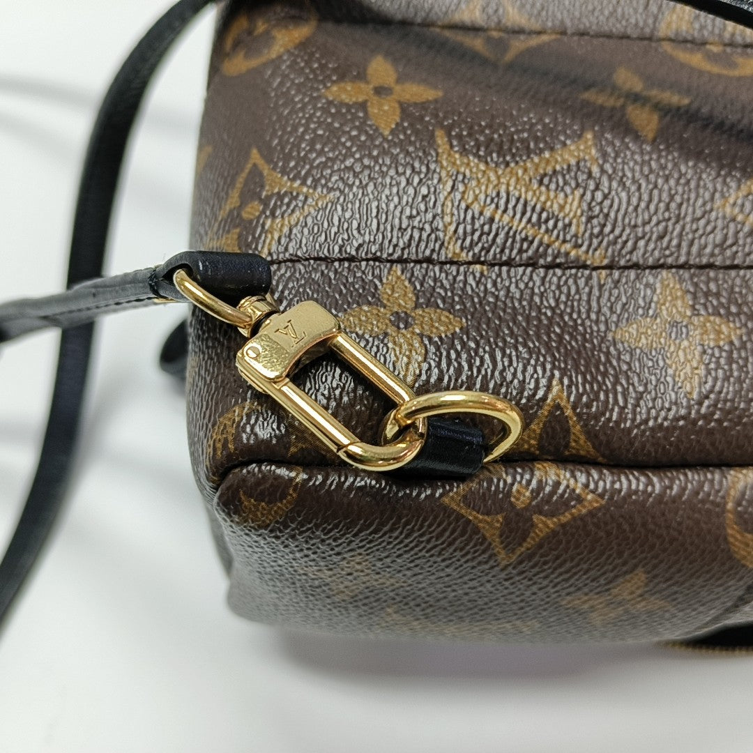 PALM SPRINGS Mini Monogram Coated Canvas Brown