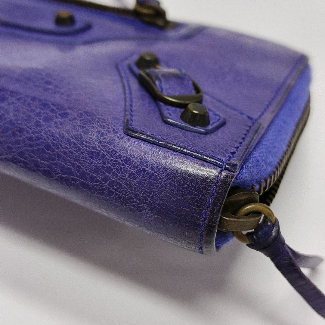 Classic City Lambskin Purple Wallet