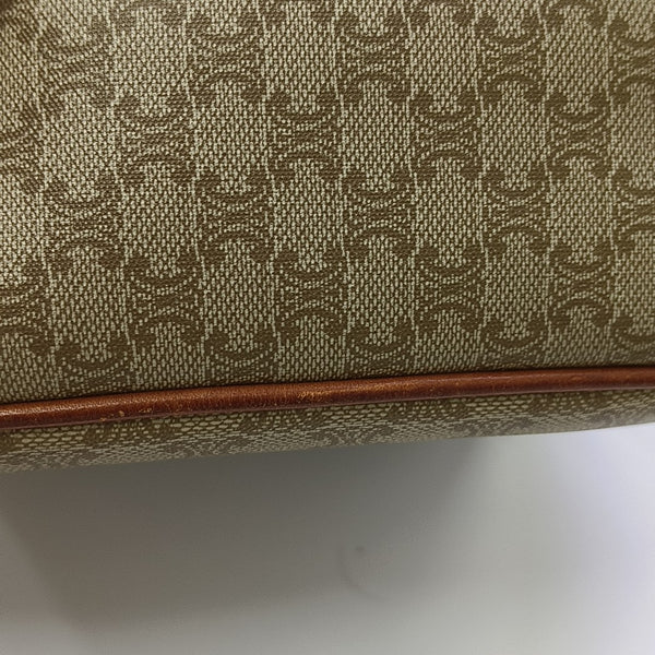 Coated Canvas Shoulder Bag Beige