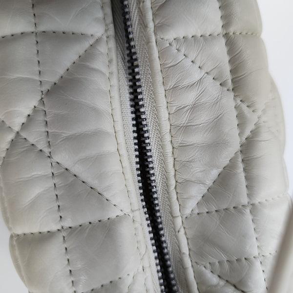 Diortravel Nomad Small Cannage Calfskin White