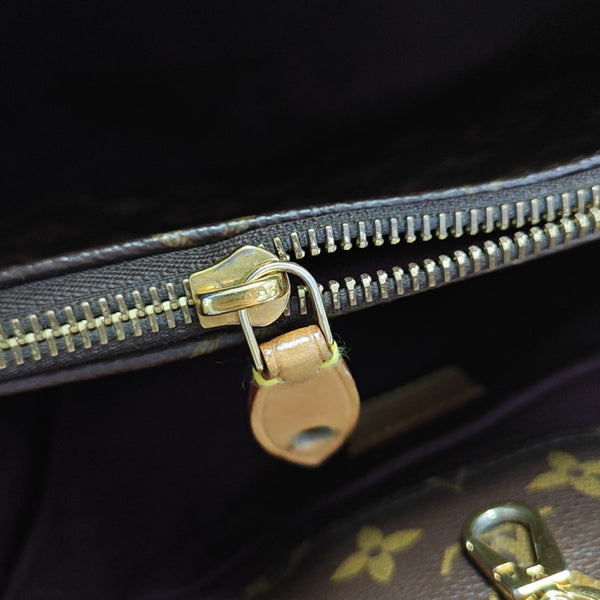 MONTAIGNE MM Monogram Coated Canvas Brown