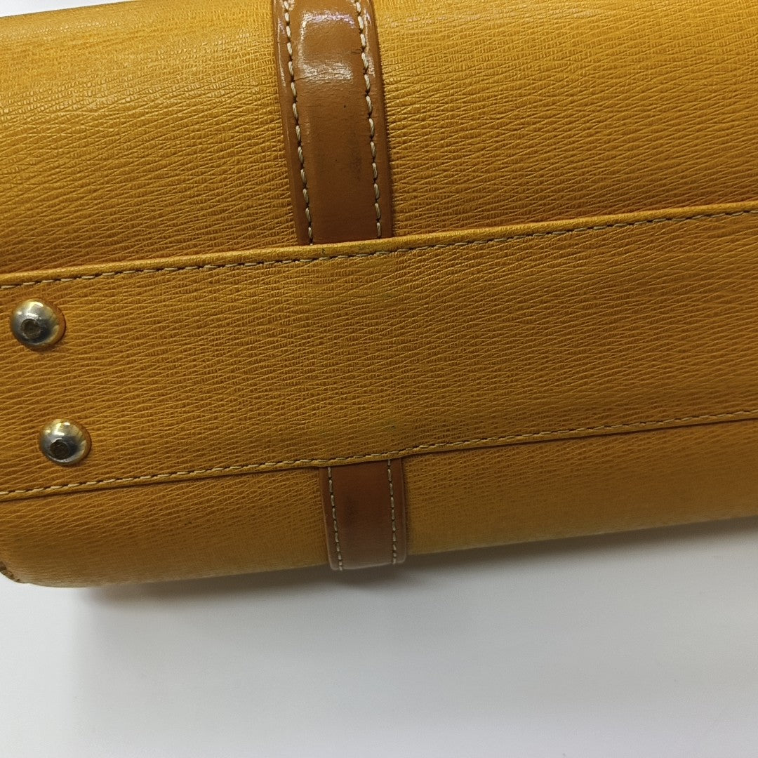 Calfskin Top Handle Bag Yellow