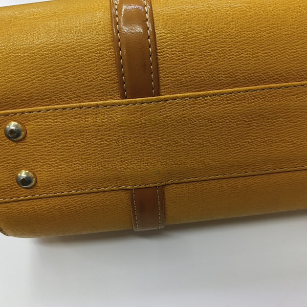 Calfskin Top Handle Bag Yellow
