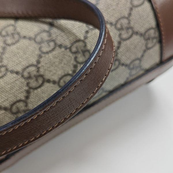 Horsebit 1955 Small Coated Canvas Beige