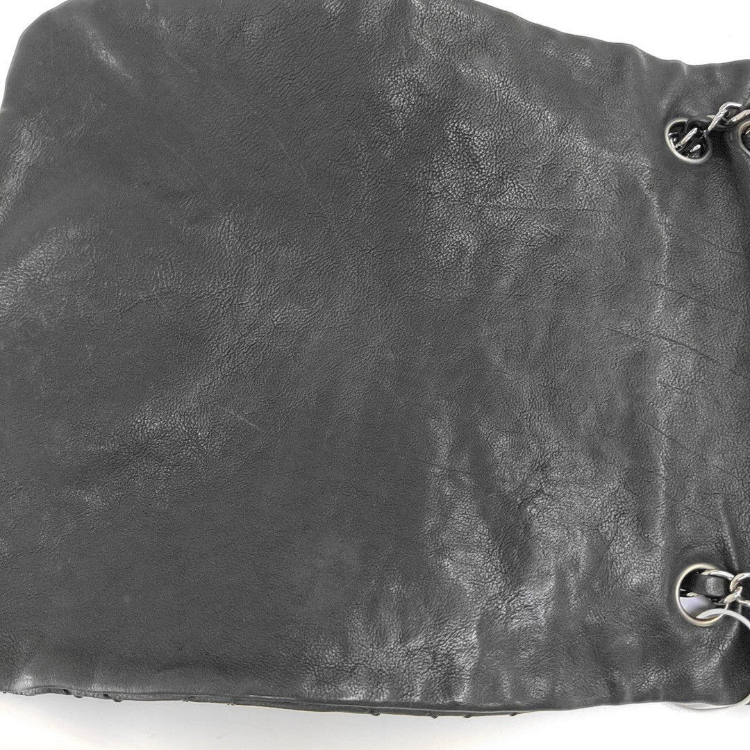 Quilted Calfskin Shoulder Bag Black