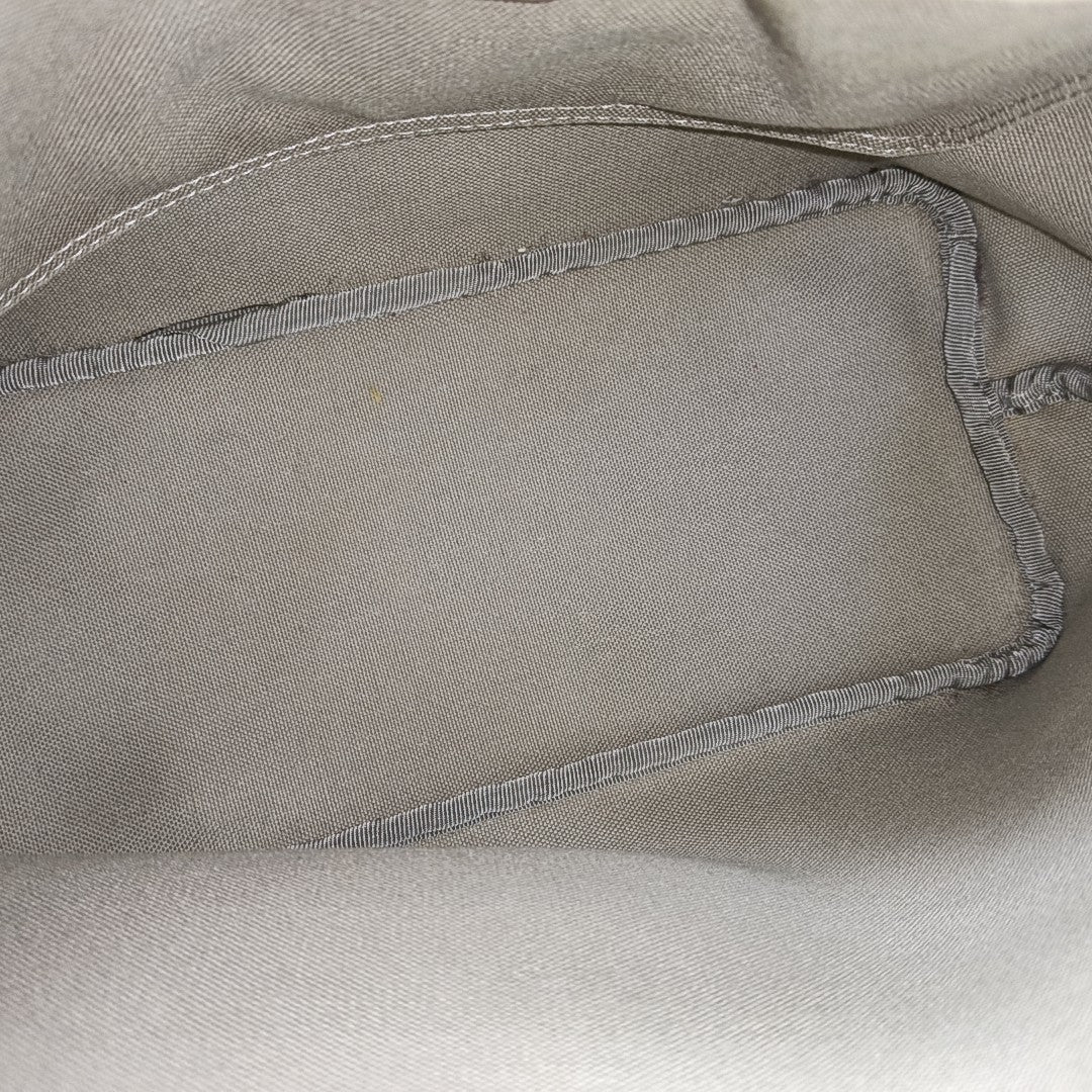 Coated Canvas Top Handle Bag Gray