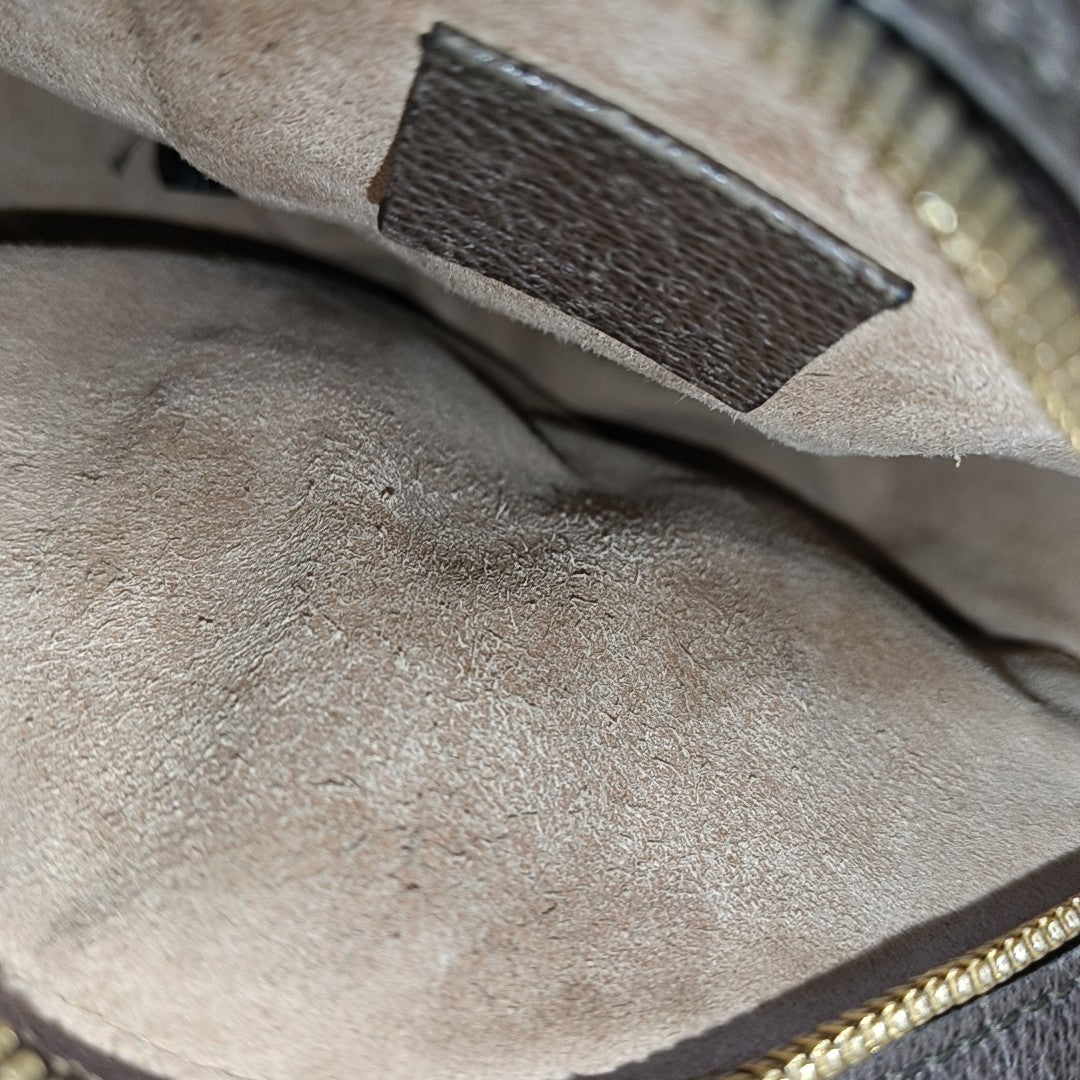 Ophidia Mini Monogram Coated Canvas Beige