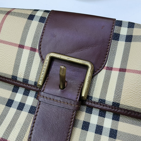 Coated Canvas Shoulder Bag Beige