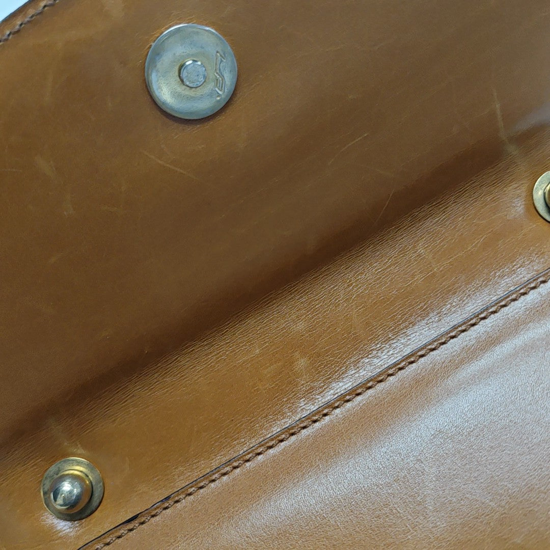 Calfskin Shoulder Bag Brown