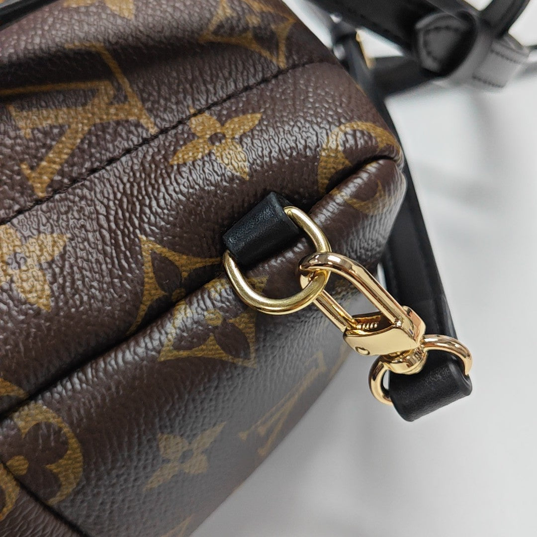 PALM SPRINGS Mini Monogram Coated Canvas Brown