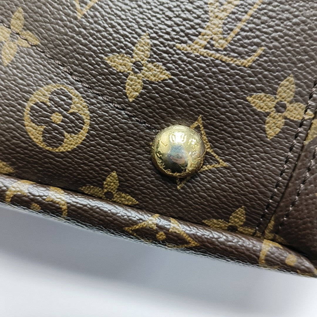 PALLAS MM Monogram Coated Canvas Brown