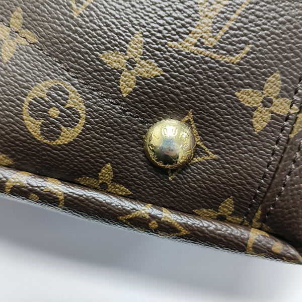 PALLAS MM Monogram Coated Canvas Brown