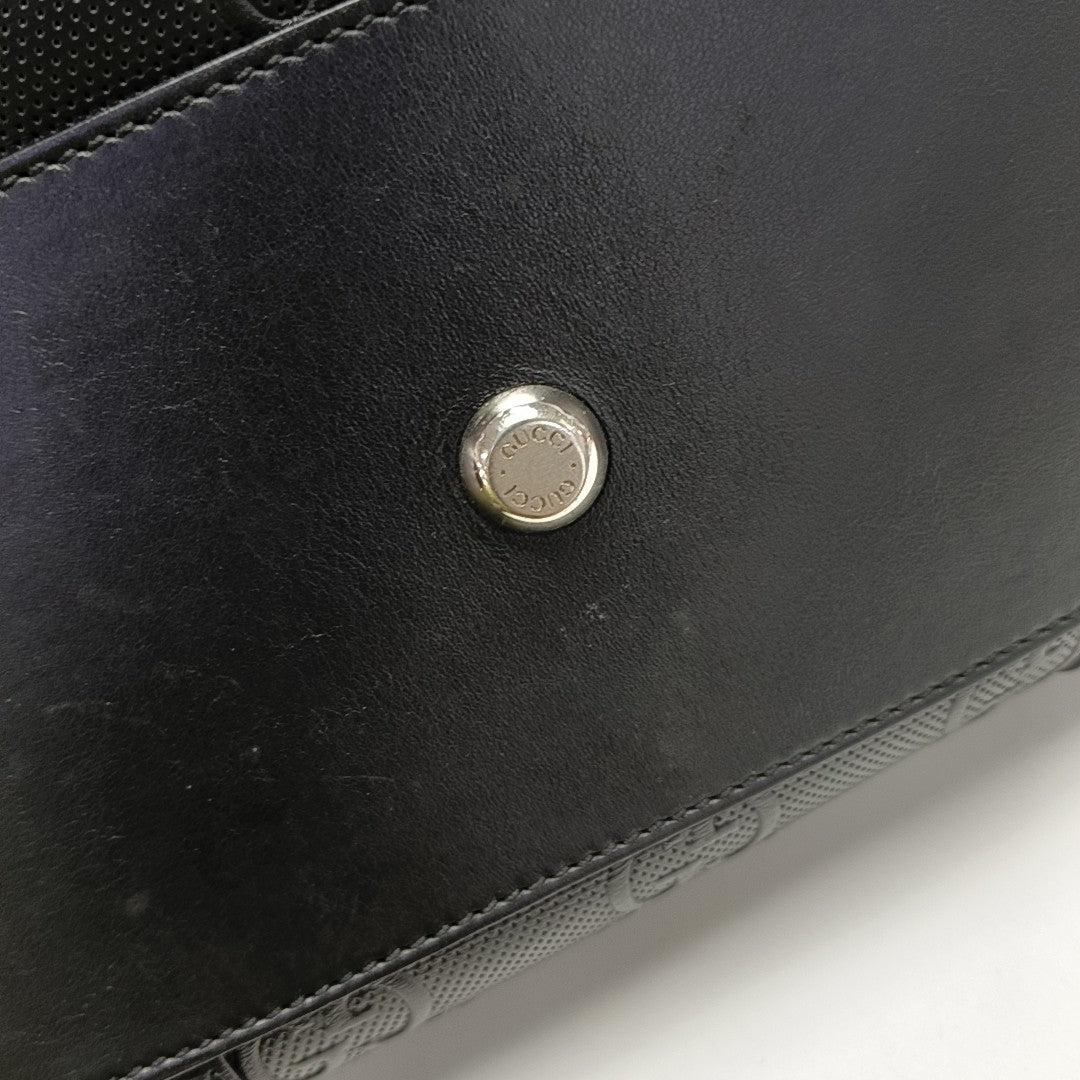 Monogram Calfskin Tote Bag Black