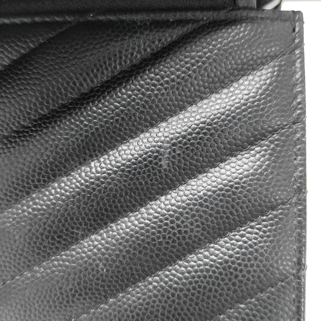 MONOGRAM WOC Chevron Calfskin Black