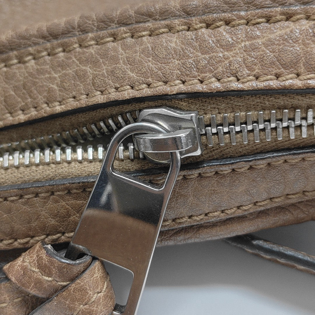 Calfskin Shoulder Bag Brown
