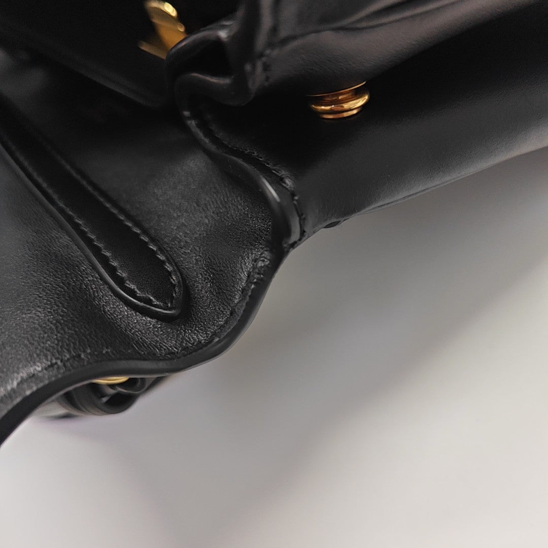 Calfskin Shoulder Bag Mini Black