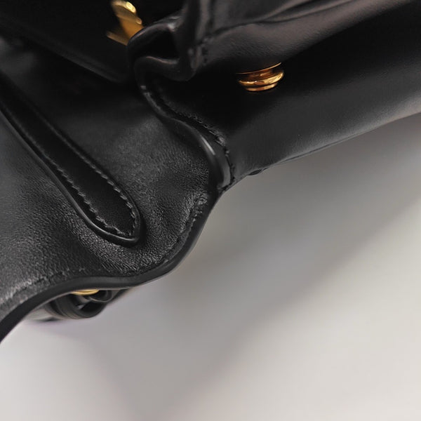 Calfskin Shoulder Bag Mini Black